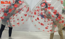 a clear inflatable ball for zorbing